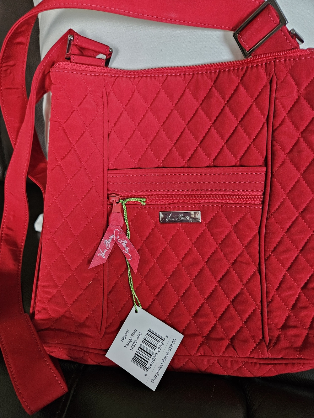 Vera Bradley Red Quilted Crossbody Bag NWT